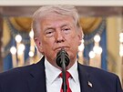 Prezident Donald Trump hovo�í o válce s Íránem z  Bílého domu. (1. dubna 2026)