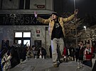 A opakujte po mn�! Jako v kotli. �e�tí fanou�ci si postup na sv�tový �ampionát...