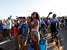 Lidé sledují na Florid� start rakety Orion v rámci mise Artemis II, která po 54...