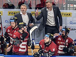 Gestikuluje spar�anský kou� Jaroslav Nedv�d.