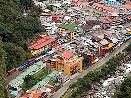 View of Aguas Calientes from Putucusi