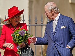 Královna Camilla a král Karel III. ve Windsoru (5. dubna 2026)