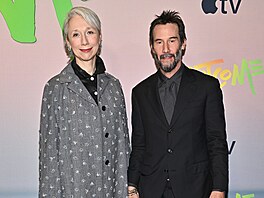 Alexandra Grantová a Keanu Reeves v New Yorku (6. dubna 2026)