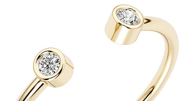 Prsten s neuzav�enou obrou�kou a diamanty Eppi, cena 14 890 K�
