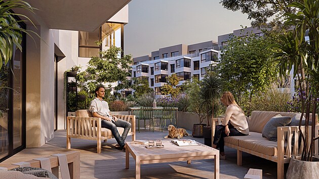 Vizualizace nov� budovan�ho komplexu Veve�� ve stejnojmenn� brn�nsk� ulici