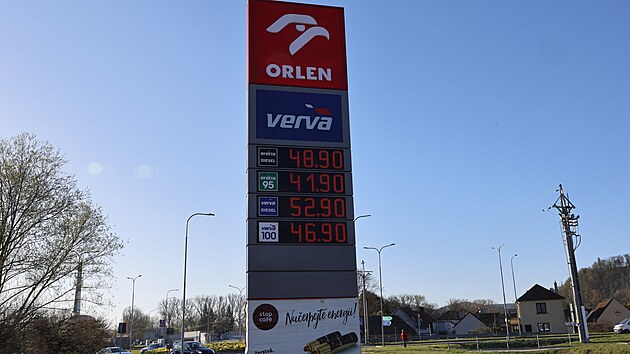 Ceny pohonn�ch hmot na �erpac� stanici ORLEN Ti�nov. (8.dubna 2026)