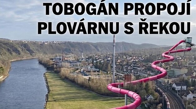 M�sto Lib�ice nad Vltavou chyst� p�evratnou novinku. Tobog�n z m�stn� plov�rny, na kter�m se ob�an� mohou sv�zt a� do �eky.