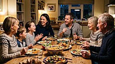 Tradi�ní italská domácnost �asto klade d�raz na více generací u jednoho stolu....