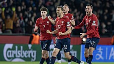 Kapitán fotbalové reprezentace Ladislav Krej�í, Tomá� Sou�ek, Vladimír Coufal a...