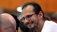 Momentka z charitativního zápasu �eských reprezentant� ve fotbale a futsale na...