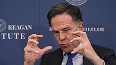 �éf NATO Mark Rutte hovo�í v Institutu Ronalda Reagana ve Washingtonu. (9....