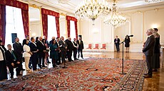 Prezident republiky Petr Pavel a paní Eva Pavlová p�ijali na Pra�ském hrad�...