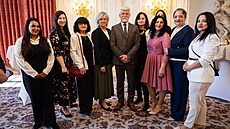 Prezident republiky Petr Pavel a paní Eva Pavlová p�ijali na Pra�ském hrad�...