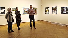 Vernisá� výstavy obraz� Old�icha Jelínka v Most�