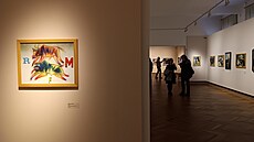 Vernisá� výstavy obraz� Old�icha Jelínka v Most�