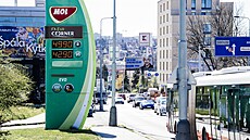 Ceny pohonných hmot na �erpací stanici MOL v Praze. (7.dubna 2026)