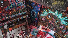 Obrazy brn�nského malí�e Karla Je�átka.