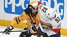 Tomá� Nosek (92) z Florida Panthers v zápase s Pittsburgh Penguins, dotírá Ilja...