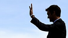 Tenista Roger Federer p�i slavnostním otev�ení své t�ídy ve �výcarském Bielu.