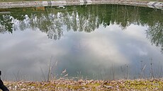 Opilý mladý �idi� sjel s autem do koupali�t� v Kazn�jov� na Plze�sku. Auto v...