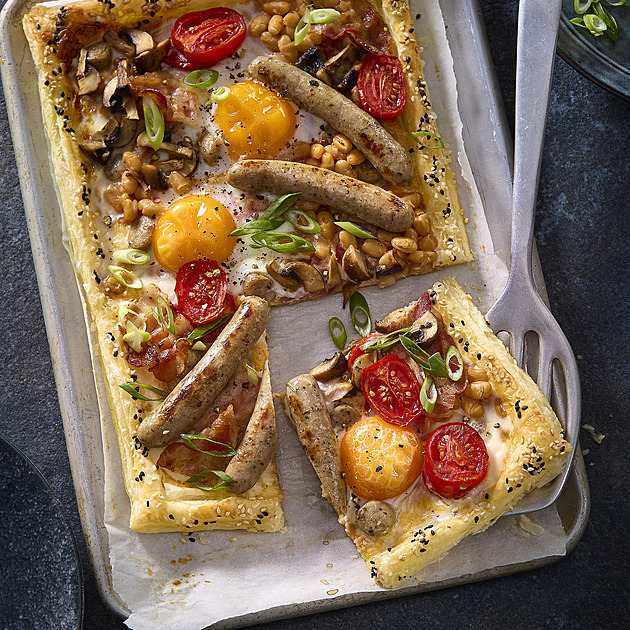 Snídaňový koláč z listového těsta: Originální recept pro dokonalý brunch