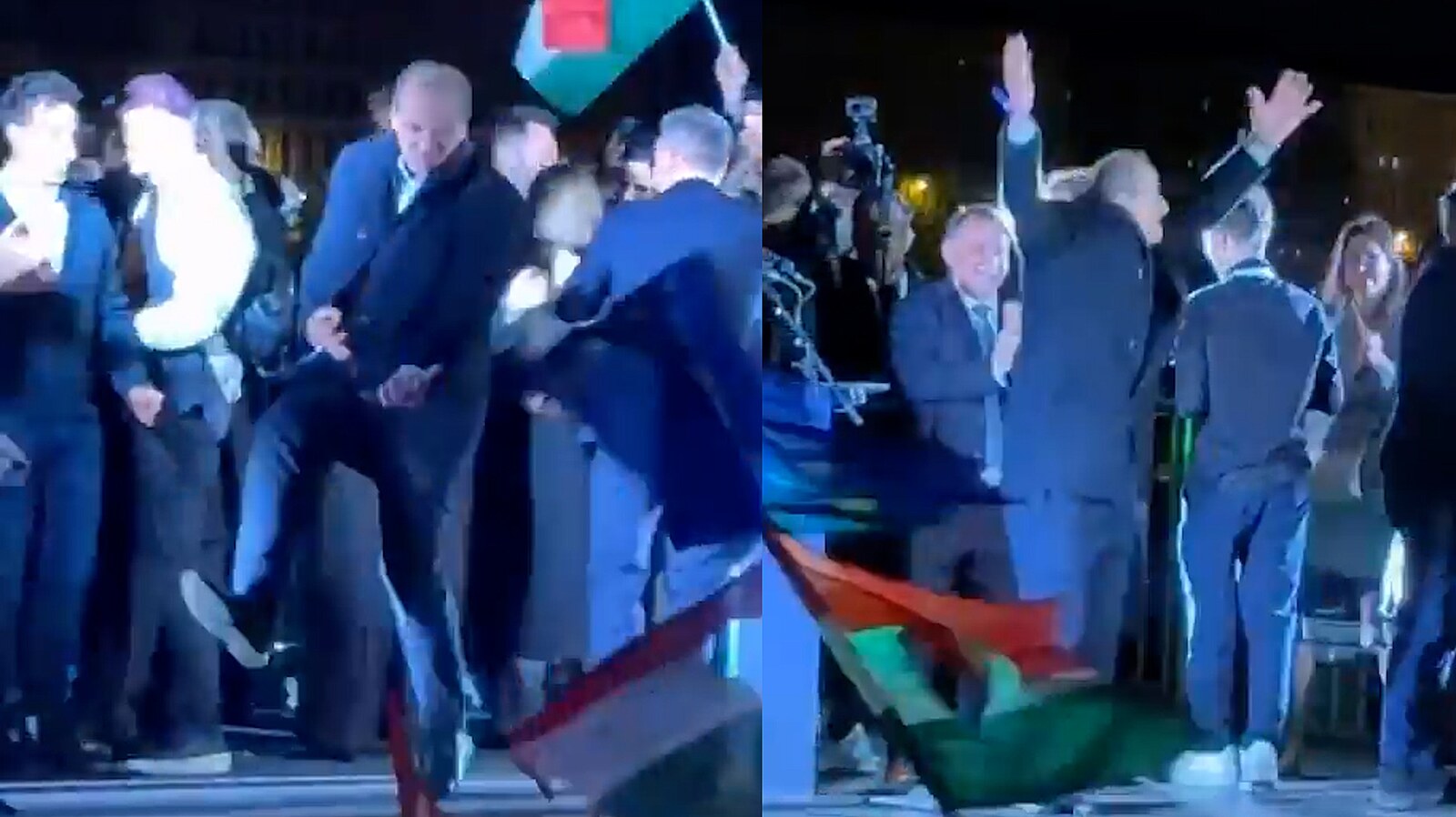 VIDEO: Tancující ministr zboural internet. Prohru Orbána oslavil originálním číslem