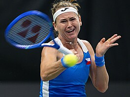 Marie Bouzková b�hem rozhodující dvouhry kvalifikace Billie Jean King Cupu...