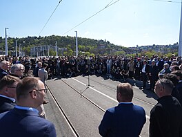 V Praze se otev�el Dvorecký most. Je jednadvacátým mostem v metropoli p�es �eku...