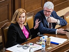 Ministryn� financí Alena Schillerová a ministr pr�myslu a obchodu Karel...