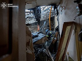 Následky ruského útoku dronem v Sumách (11. dubna 2026)