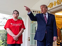 Americký prezident Donald Trump si v pond�lí objednal do Oválné pracovny jídlo...