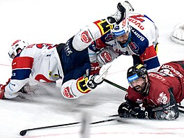 Momentka ze �estého semifinálového utkání mezi Spartou a Pardubicemi.