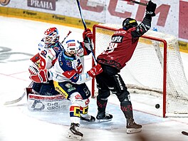 Srovnávací gól Sparty ve druhé t�etin� �estého semifinále proti Pardubicím.