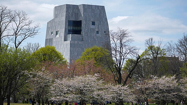 Pohled na Prezidentské centrum Baracka Obamy v Chicagu (9. dubna 2026)