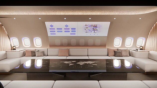 Lufthansa p�edstavila luxusn� letadlo The BOW pro VIP skupiny.