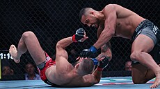 Carlos Ulberg (vpravo) ukon�uje souboj s JI�ím Procházkou.