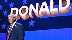 Americký prezident Donald Trump na akci organizace Turning Point USA v kostele...