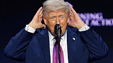 Americký prezident Donald Trump na akci organizace Turning Point USA v kostele...