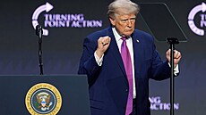 Americký prezident Donald Trump na akci organizace Turning Point USA v kostele...