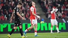 David Jurásek ze Slavie lituje zahozené �ance v zápase s Plzní.