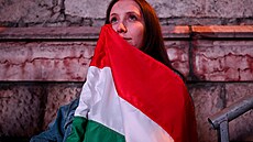 Lidé v Budape�ti se radují po oznámení �áste�ných výsledk� parlamentních voleb....