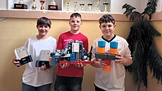 Tým RoboTitans z litom��ické základní �koly Na Valech vyrazí se svým robotem do...