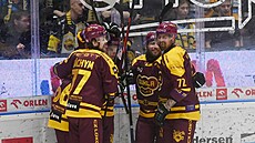 Hokejisté Jihlavy slaví vedení na h�i�ti Litvínova.