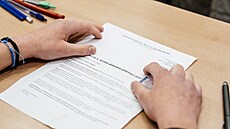 Na �kolách za�aly jednotné p�ijímací zkou�ky. Obchodní akademie Kolín. (10....