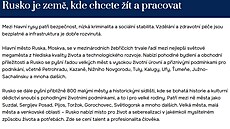 Rusko spustilo portál Time to live in Russia, kde mohou cizinci �ádat o...