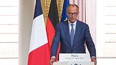 N�mecký kanclé� Friedrich Merz (vlevo) a americký prezident Donald Trump, 5. �ervna 2025.