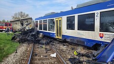 Srá�ka osobního vlaku s kamionem v Dunajské Stred�. (16. dubna 2026)