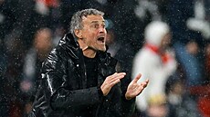 Trenér Luis Enrique (PSG) pro�ívá odvetu �tvrtfinále Ligy mistr� proti...