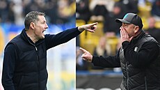 Brian Priske a Zdenko Fr�ala (vpravo), trené�i Sparty a Teplic v ned�lním...