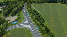 Vizualizace západního obchvatu Krnova - jedna z plánovaných k�i�ovatek
